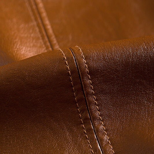 Tailored Italian Faux Leather Biker