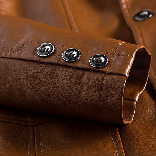 Tailored Italian Faux Leather Biker