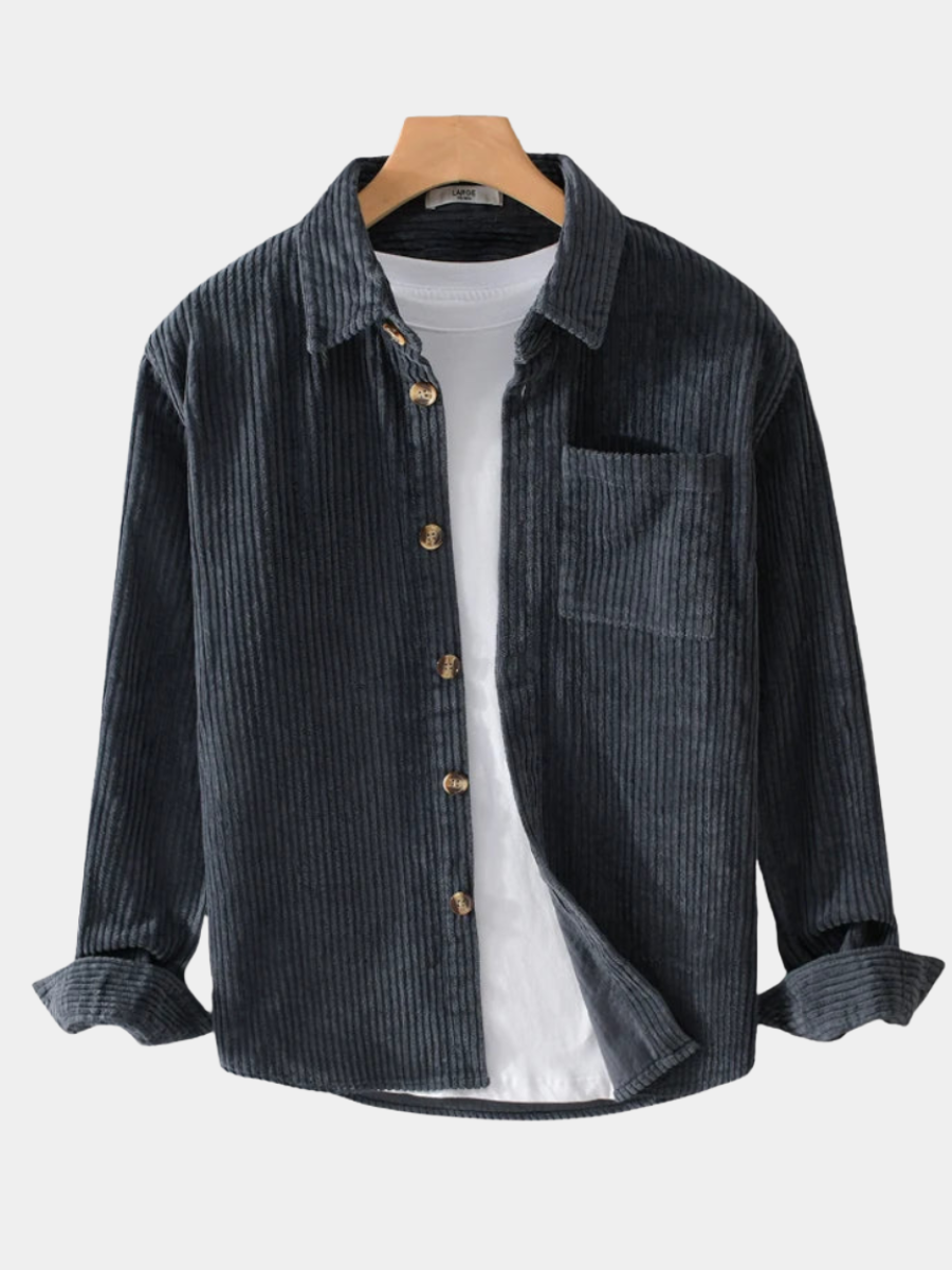 Corduroy Overshirt with Chest Pockets
