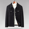 Fleece-Lined Textured Wool Jacket