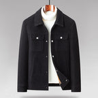 Fleece-Lined Textured Wool Jacket