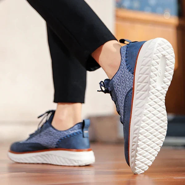 Oxford-Style Leather Sneakers