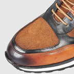 Retro Cowhide Leather Sneakers