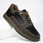 Split Leather Slip-On Sneakers