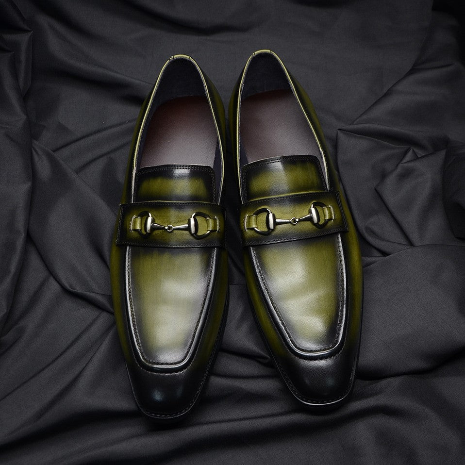 Soft Cowhide Slip-On Loafers