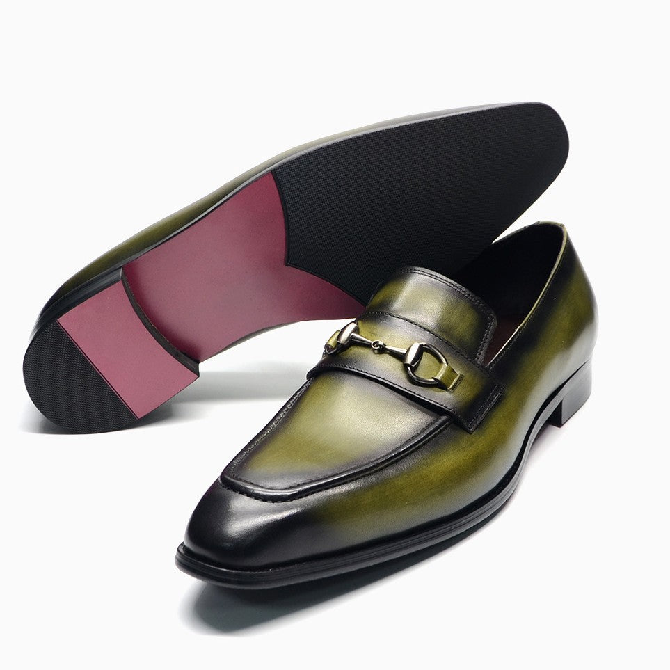 Soft Cowhide Slip-On Loafers