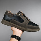 Split Leather Slip-On Sneakers