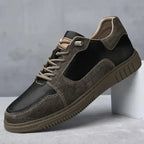 Split Leather Slip-On Sneakers