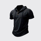 Hooded Linen-Look Henley