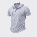 Hooded Linen-Look Henley