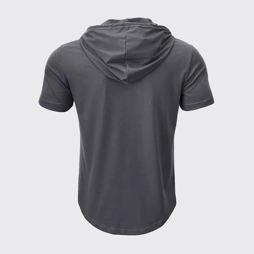 Hooded Linen-Look Henley