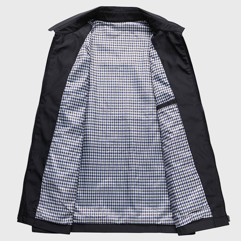 Stand Collar Zip-Through Jacket
