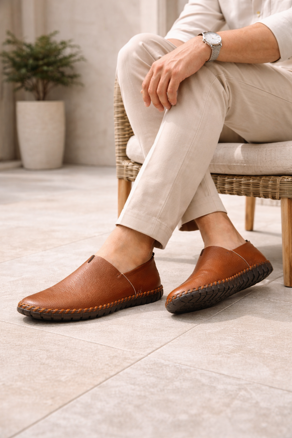 Comfort Leather Slip-On Loafers