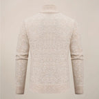 Zip-Up Stand Collar Knit Cardigan