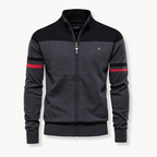 Full-Zip Cotton Knit Sweater