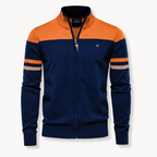 Full-Zip Cotton Knit Sweater