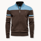 Full-Zip Cotton Knit Sweater