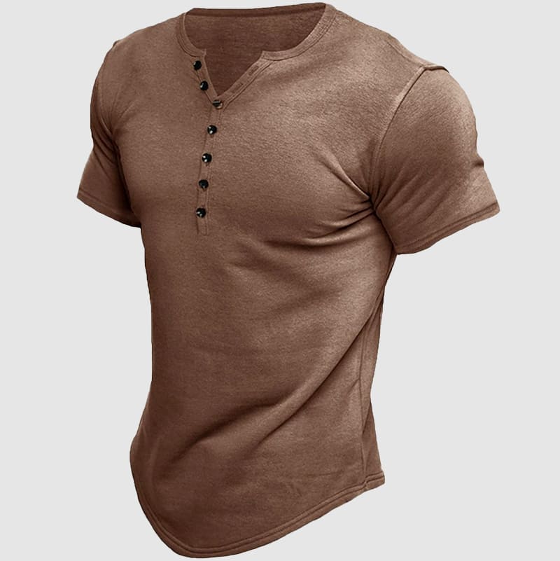 Athletic-Fit Henley T-Shirt