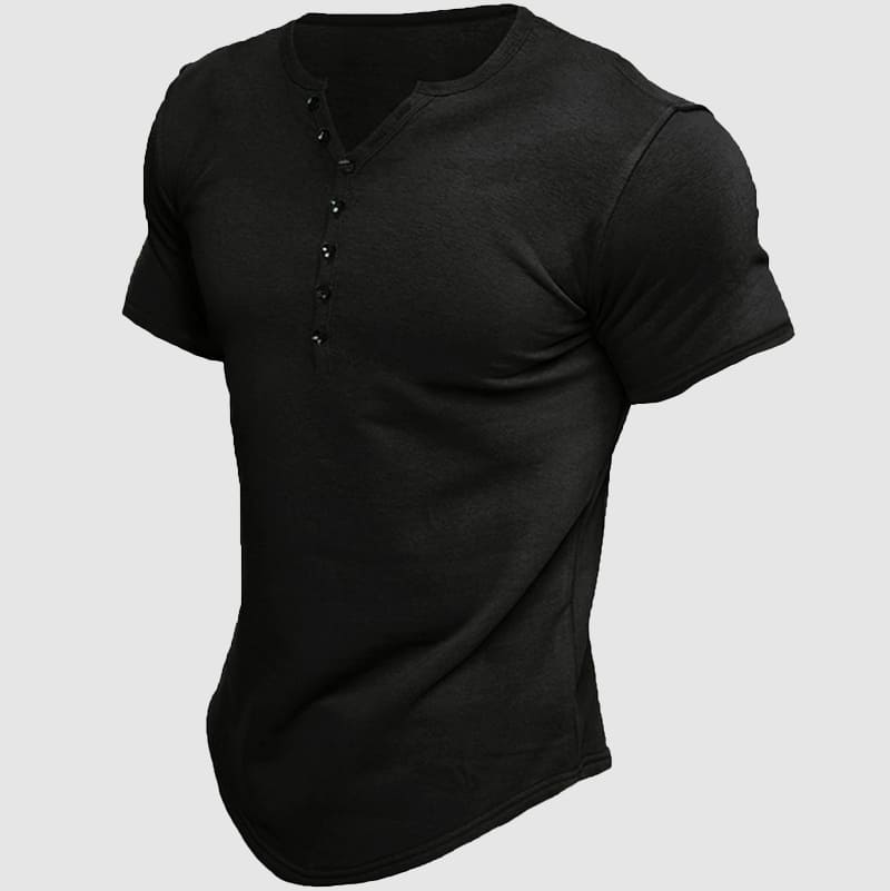 Athletic-Fit Henley T-Shirt