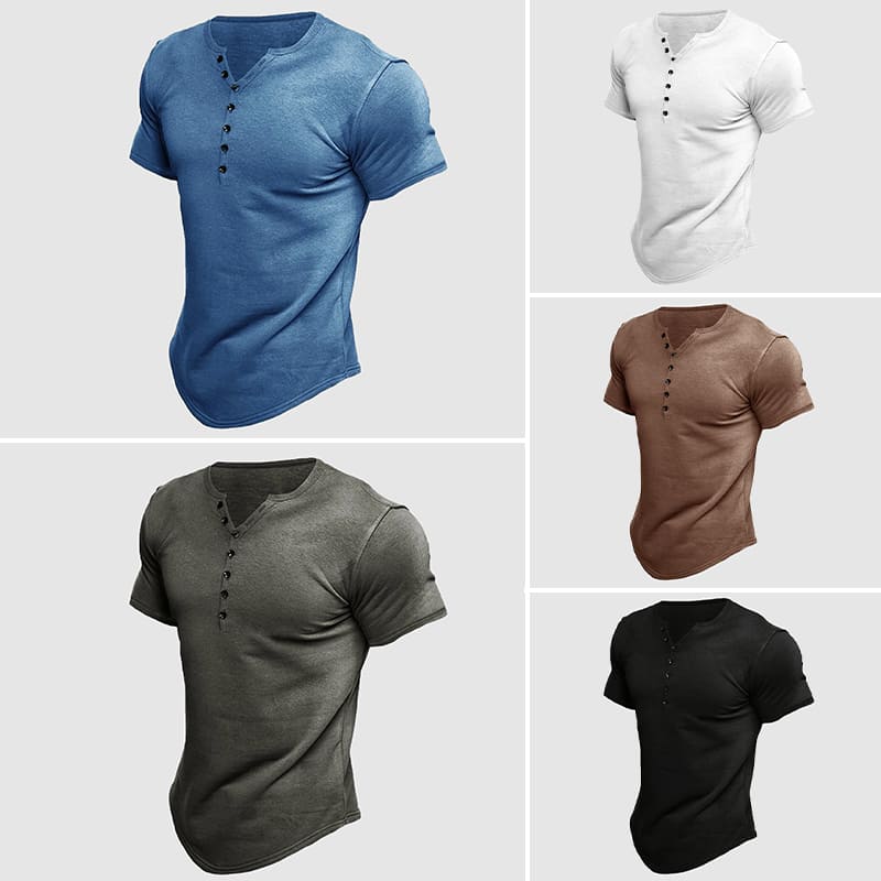 Athletic-Fit Henley T-Shirt