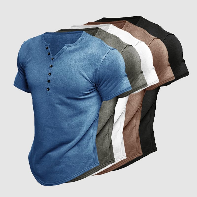 Athletic-Fit Henley T-Shirt