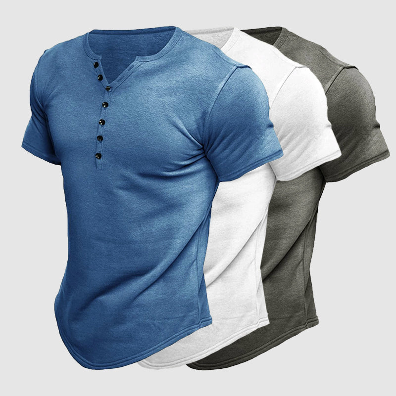 Athletic-Fit Henley T-Shirt