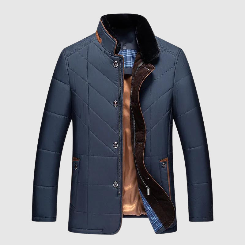 Fur-Collar Lined Winter Jacket