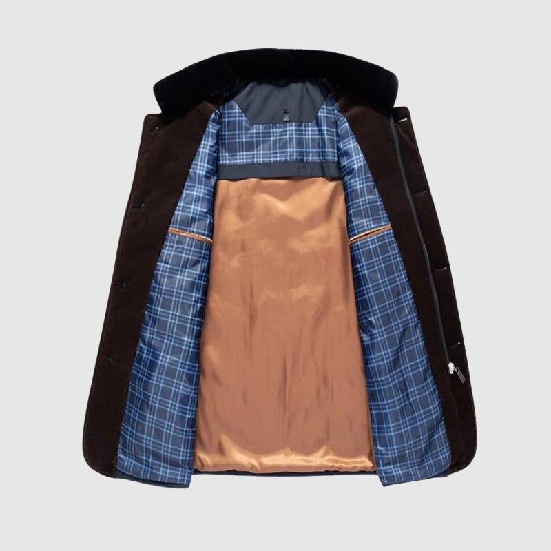 Fur-Collar Lined Winter Jacket