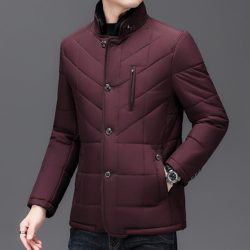 Fur-Collar Lined Winter Jacket