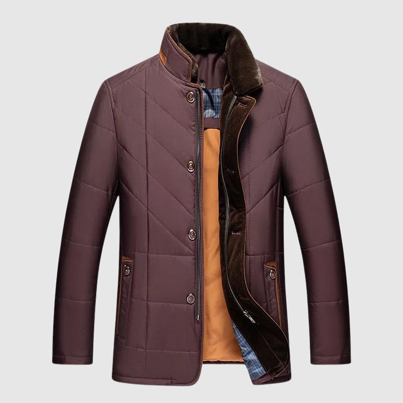 Fur-Collar Lined Winter Jacket