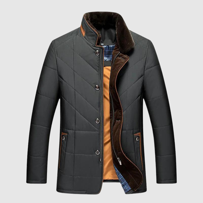 Fur-Collar Lined Winter Jacket
