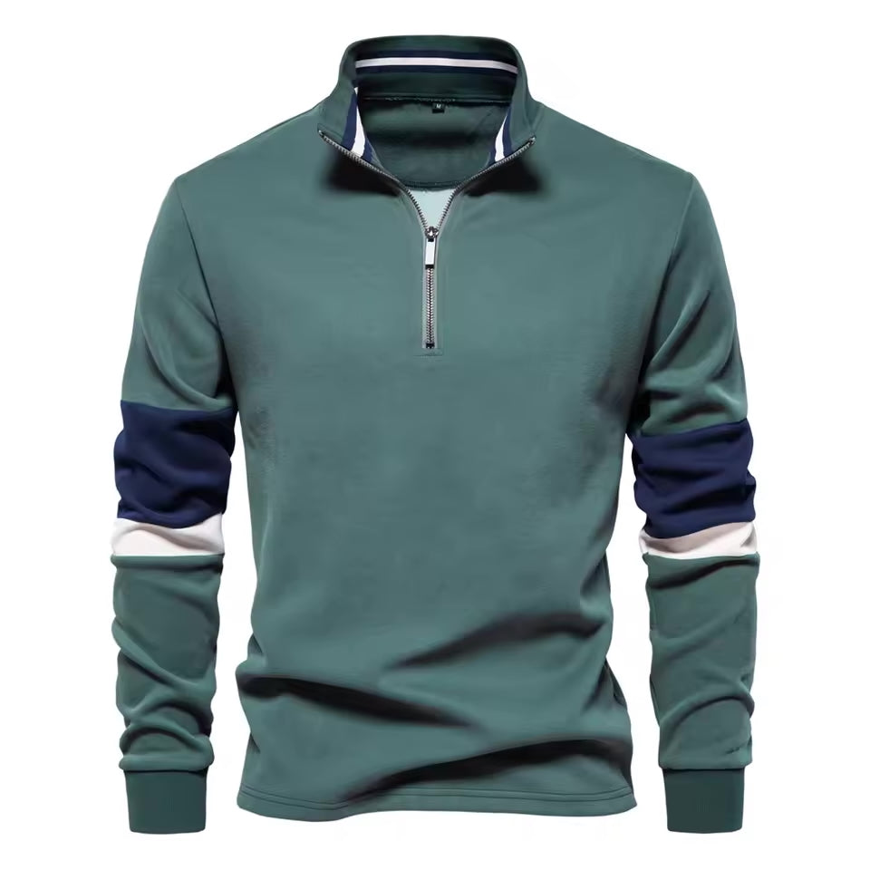 Quarter-Zip Cotton Sweater