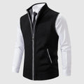 Zip-Front Wool Blend Sweater Vest