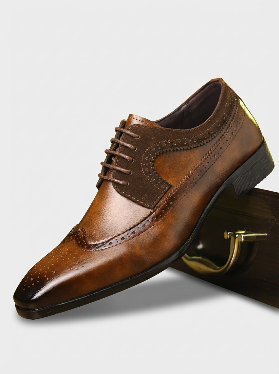 Wingtip Brogue Leather Oxford Shoes