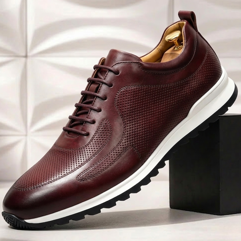 Full-Grain Leather Comfort Sneakers