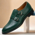 Cowhide Double Monk Shoes