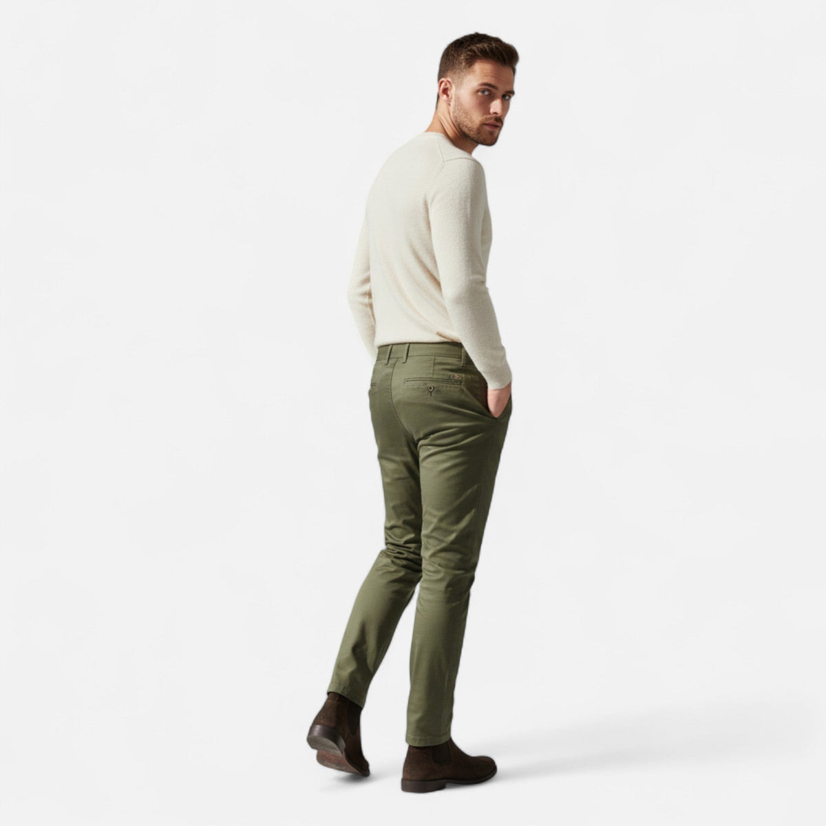 Smart Casual Tapered Chino Trousers