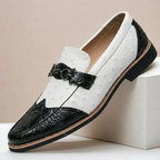 Dual-Tone Leather Slip-On Loafer