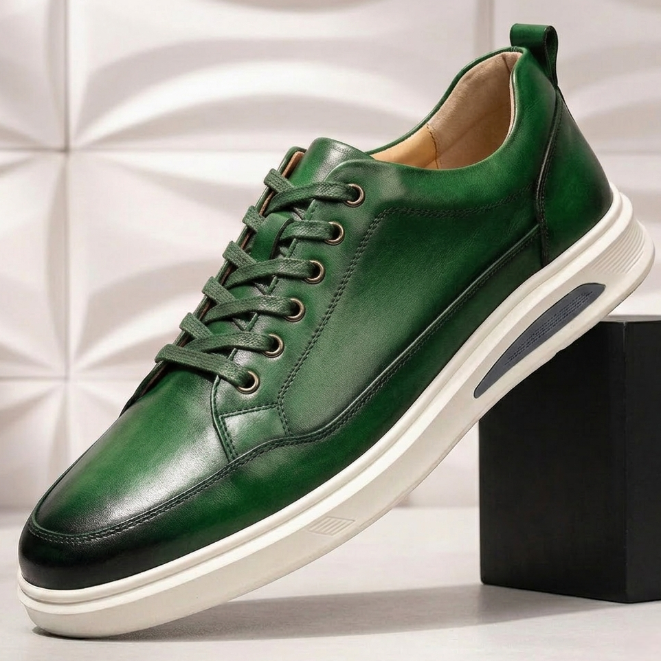 Bold Colour Handmade Leather Sneaker