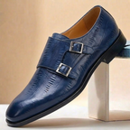 Cowhide Double Monk Shoes