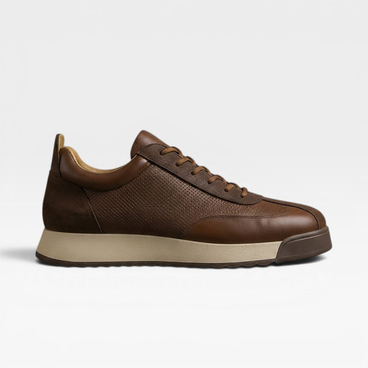 Classic Leather Lace-Up Sneakers