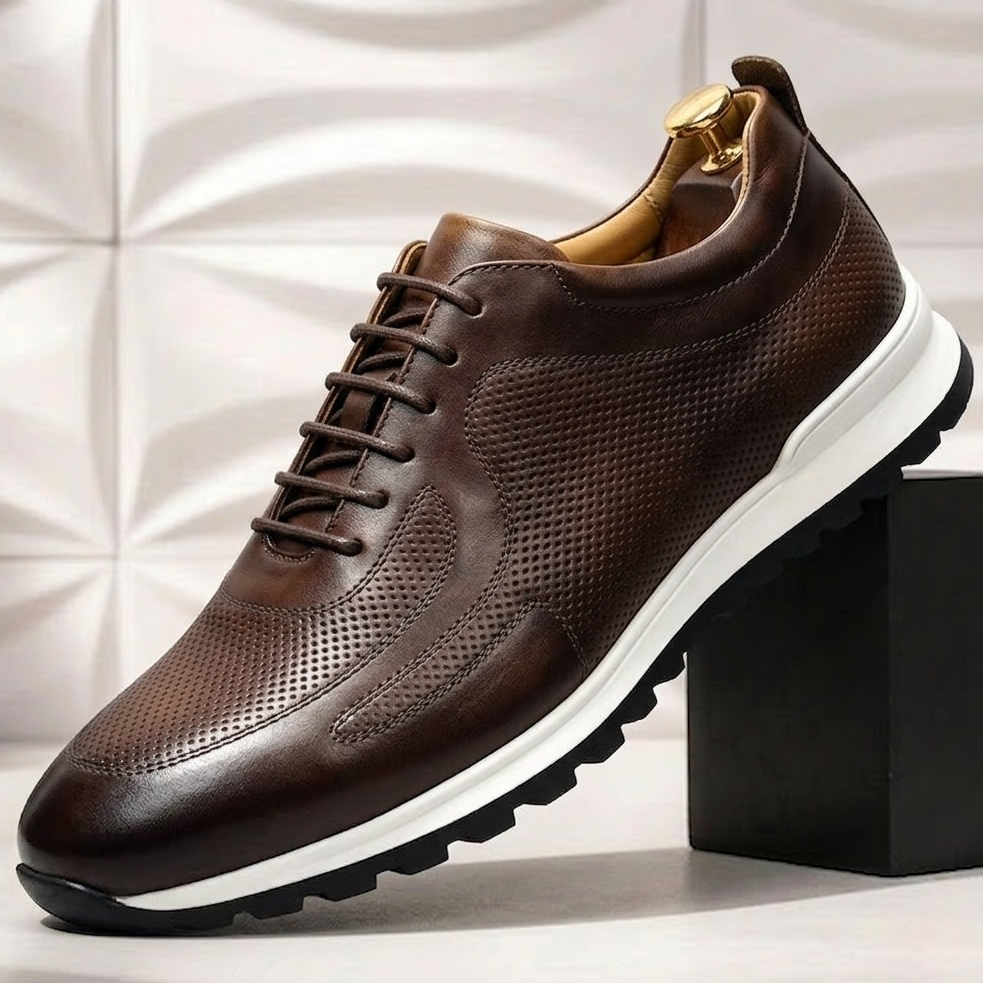 Full-Grain Leather Comfort Sneakers