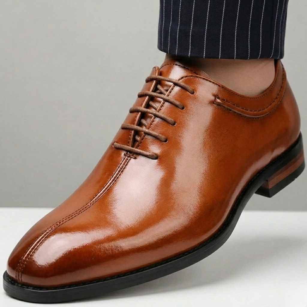 Polished Leather Derby Shoes