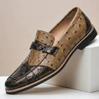 Dual-Tone Leather Slip-On Loafer