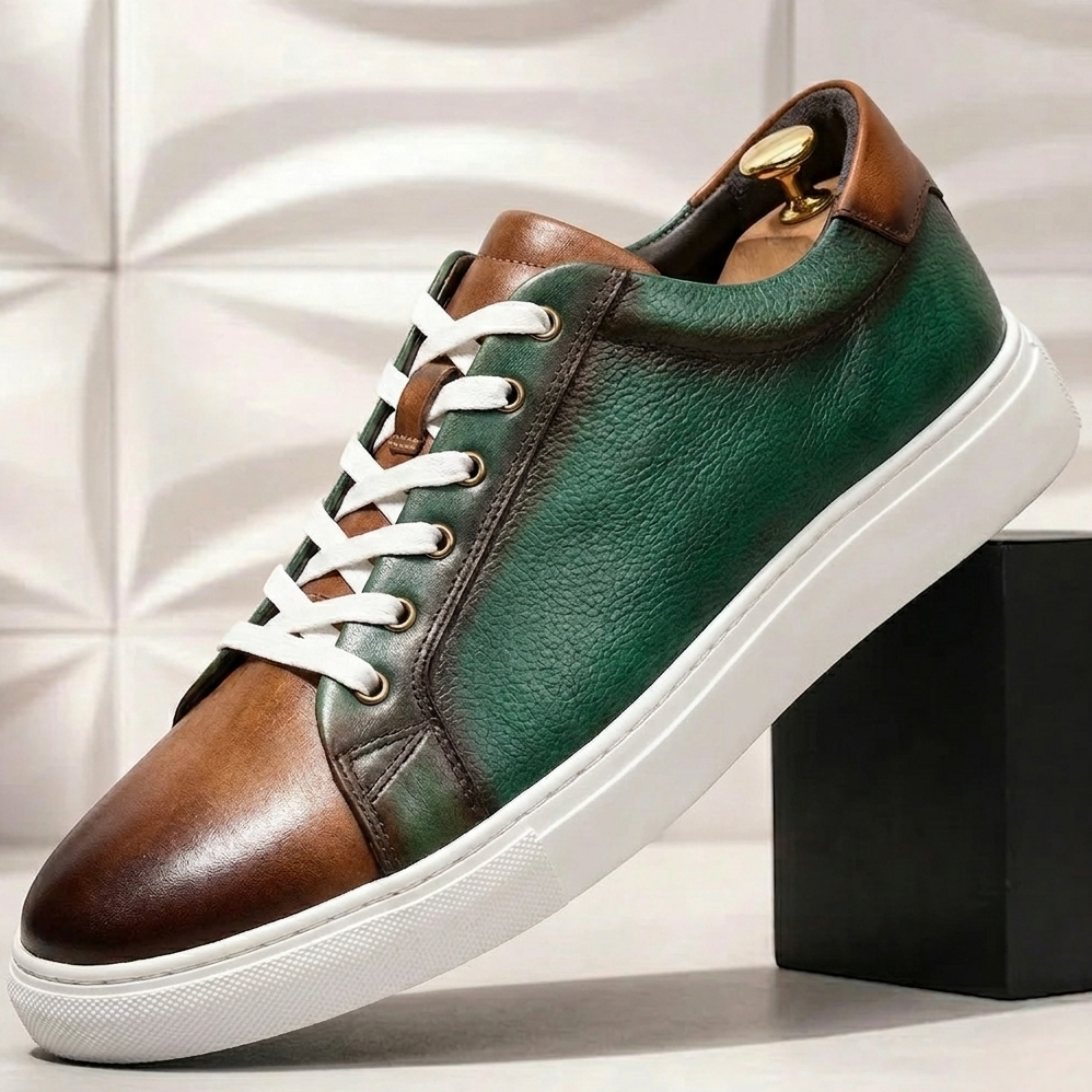 Hand-Finished Leather Sneaker