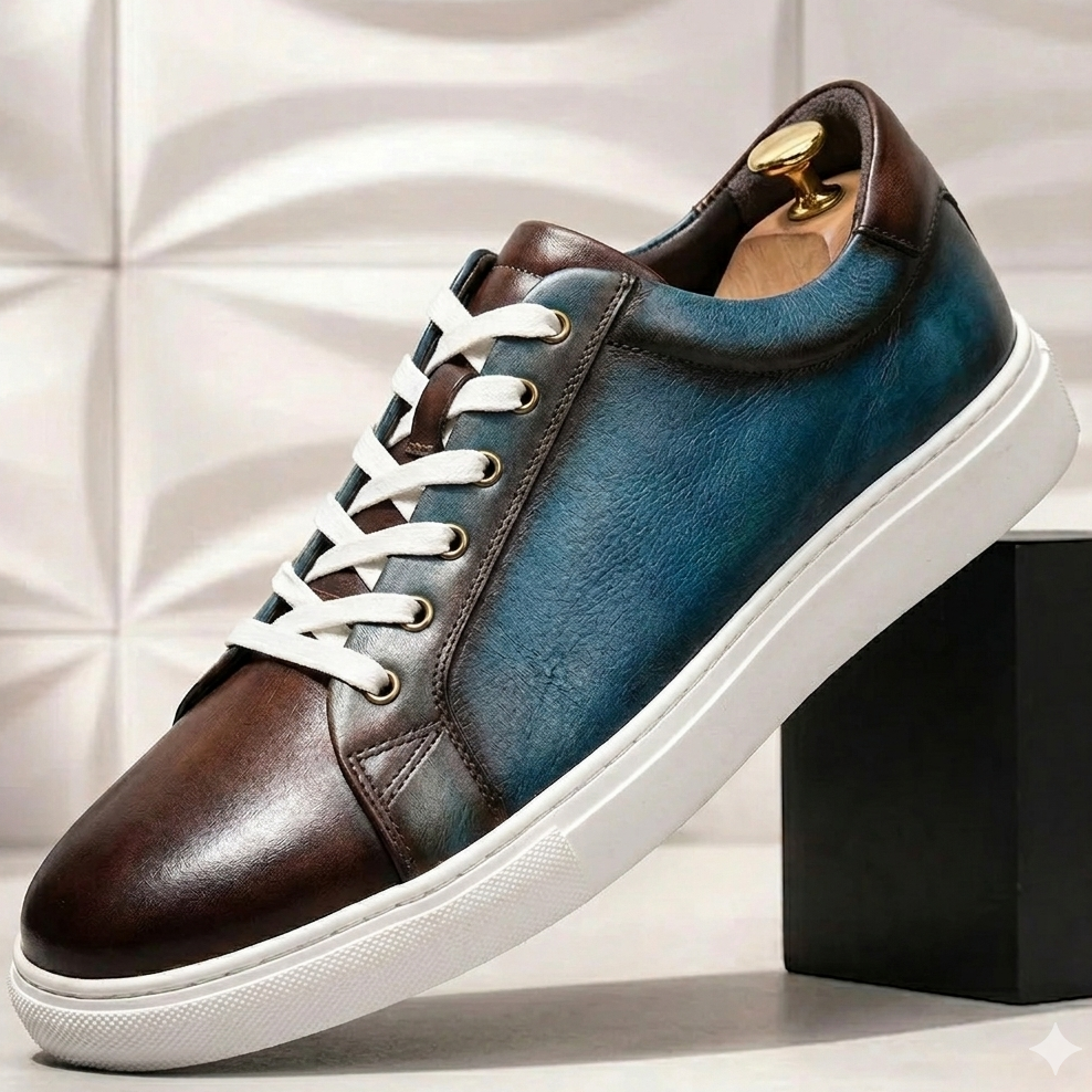 Hand-Finished Leather Sneaker