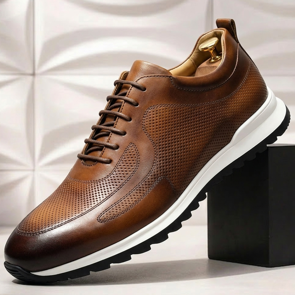 Full-Grain Leather Comfort Sneakers