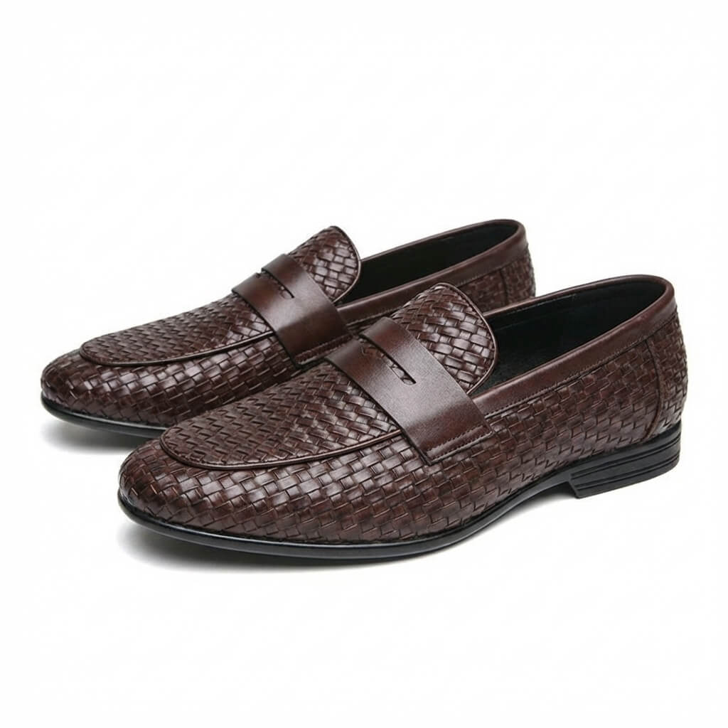 Hand-Woven Penny Loafers