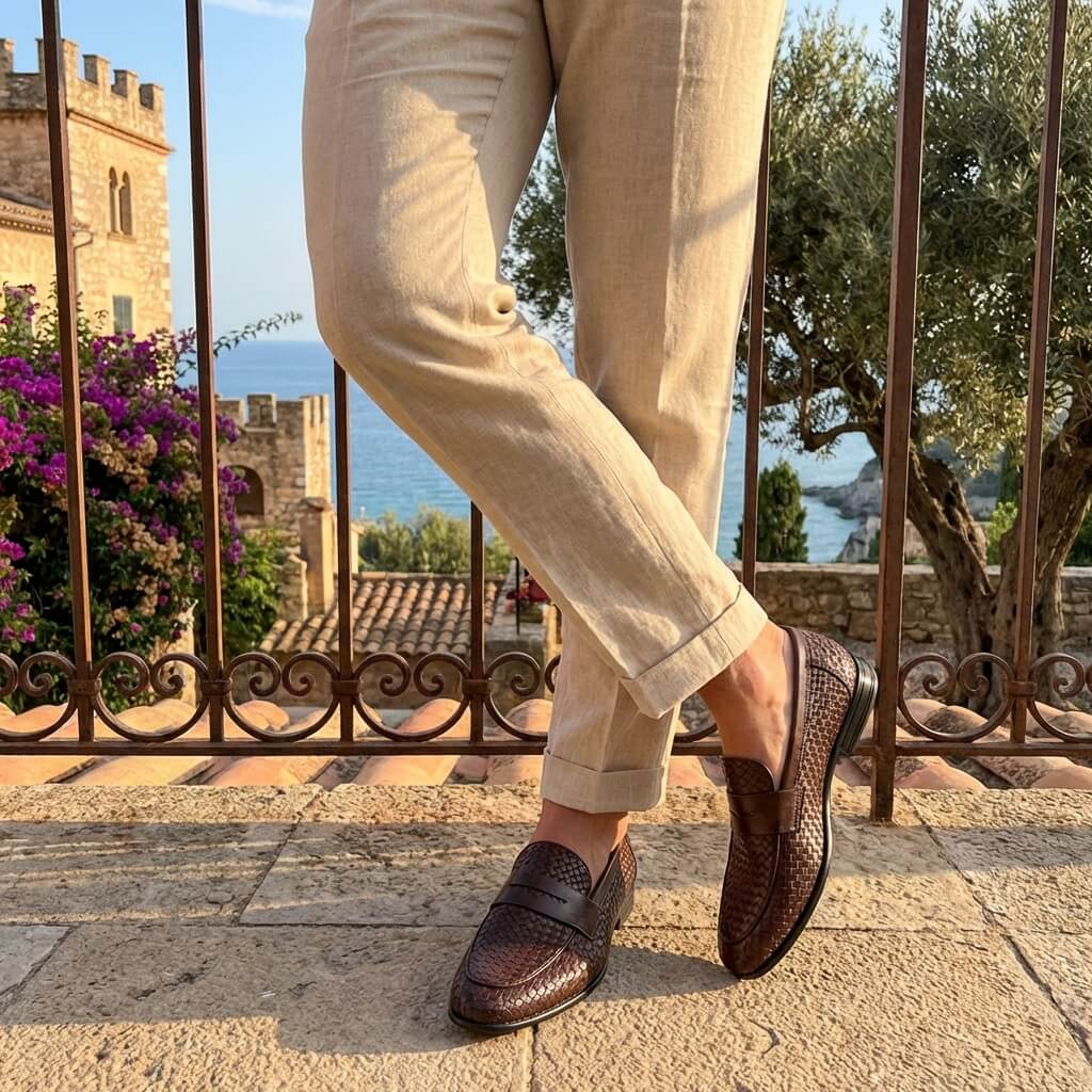 Hand-Woven Penny Loafers