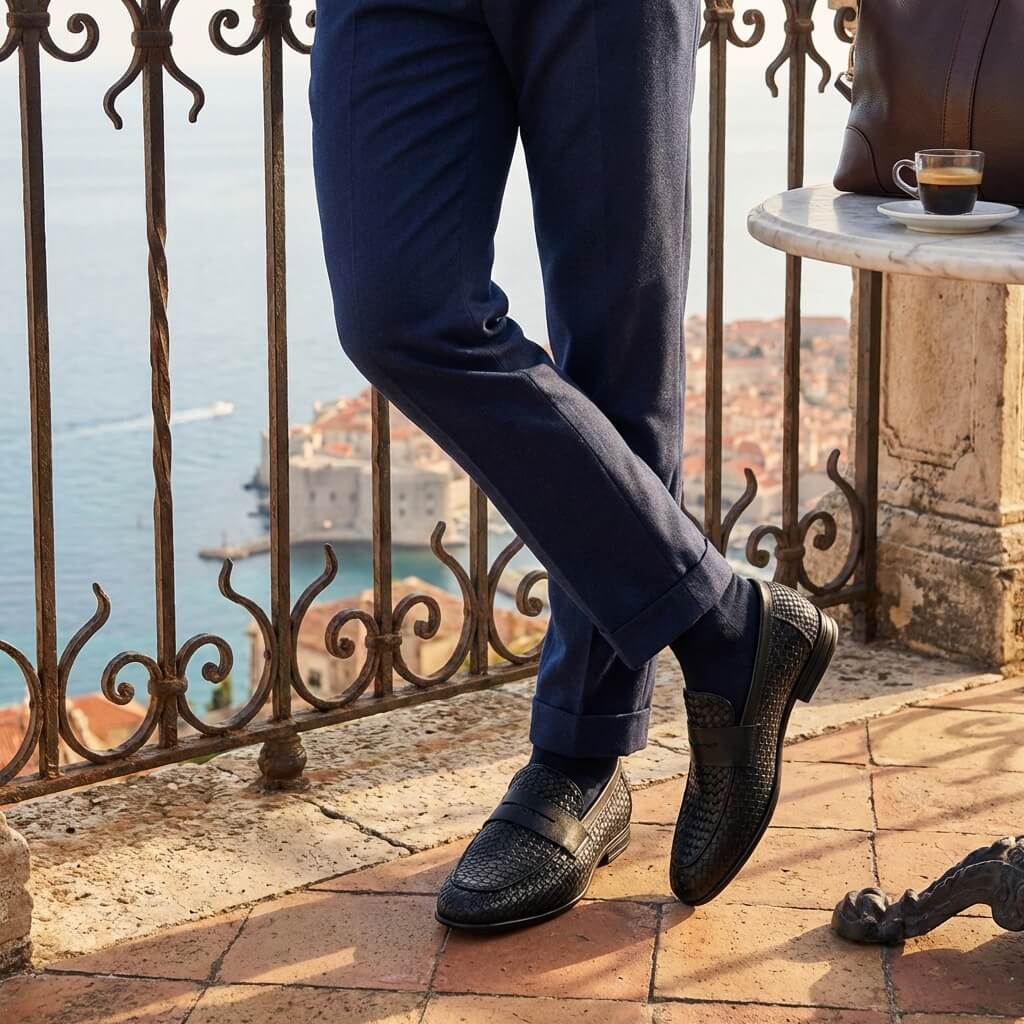 Hand-Woven Penny Loafers